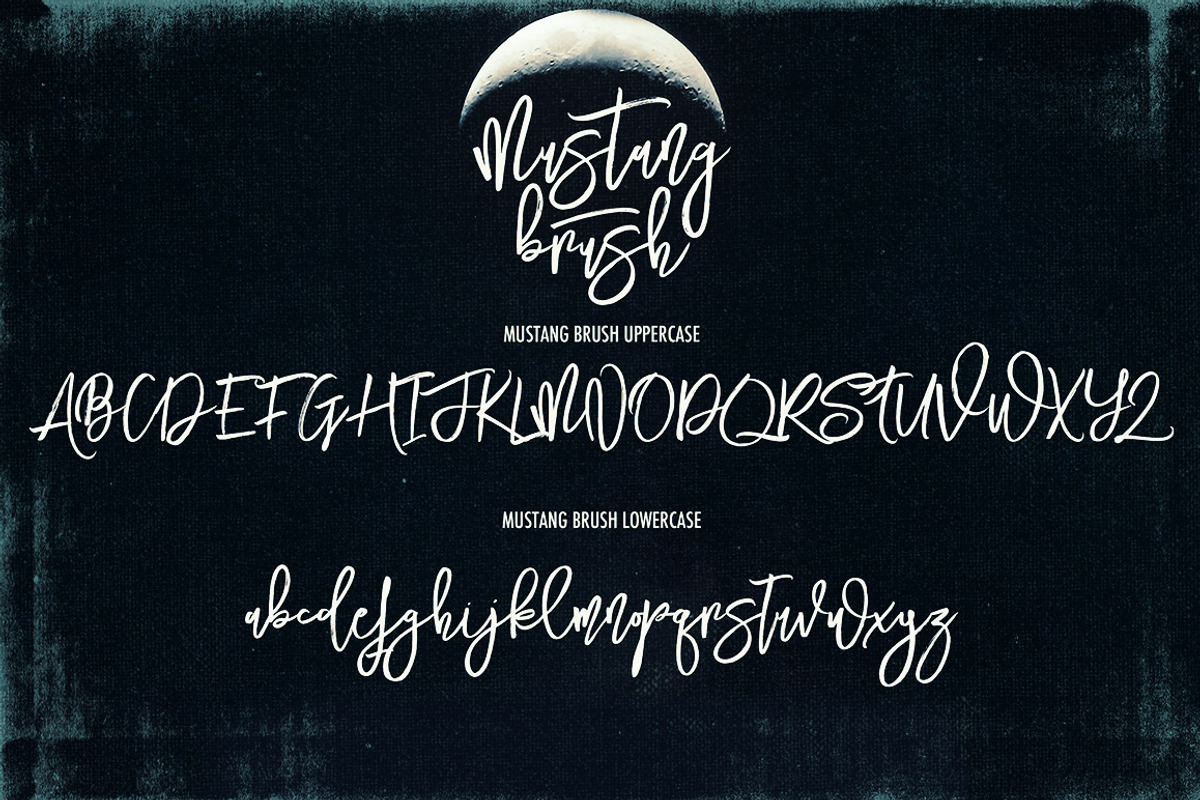 Mustang Brush Font preview 3