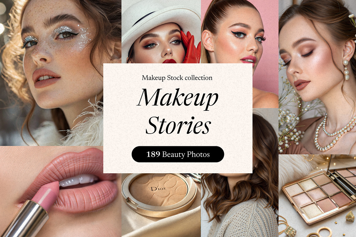 Makeup Stock Photos Bundle, a Beauty & Fashion Photo by Helospace (Photo 1 of 10)