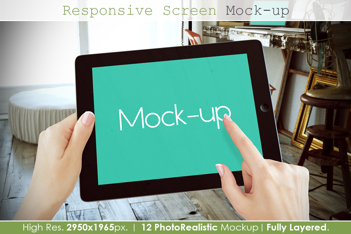 Responsive Screen Mockup V2, an iPhone Mockup by MahmoudRafik (Photo 8 of 15)
