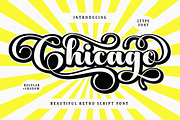 Chicago Font, a Script Font by Bungletter (Thumbnail 1 of 7)