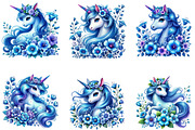Unicorn with Flower Clipart, a Seasonal Illustration by DreamArtGraphic (Thumbnail 4 of 5)