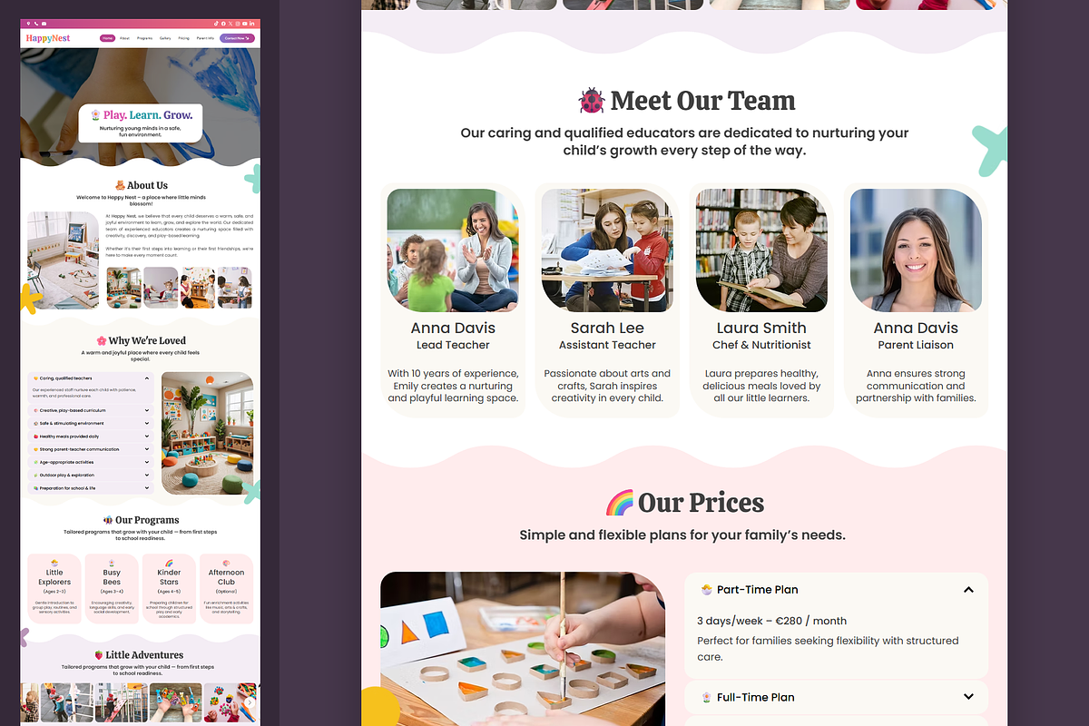 Child Daycare - Wix Studio Website preview 4