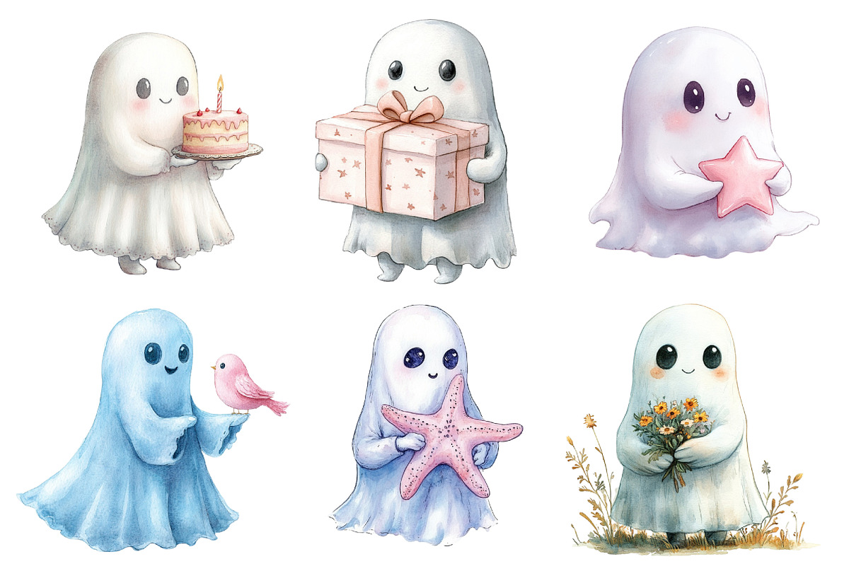 Birthday Watercolor Cliparts, an Illustration by Designworld (Photo 6 of 6)