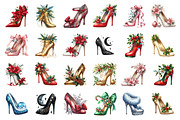Christmas High Heels Clipart, an Illustration by SinaCreation (Thumbnail 2 of 7)