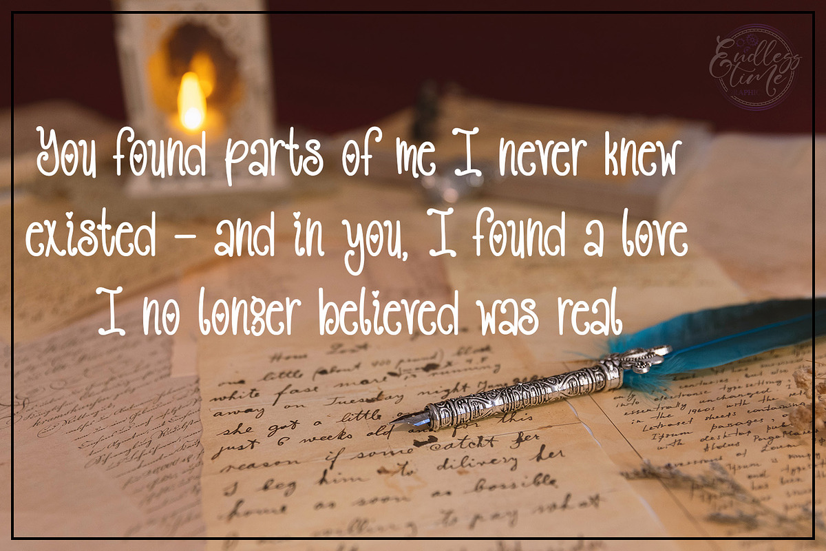 Secret Love Notes - A Valentine Font, a Handwritten Font by Endless Time Graphics (Photo 2 of 5)