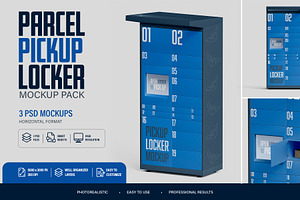 3D Parcel Locker Mockup