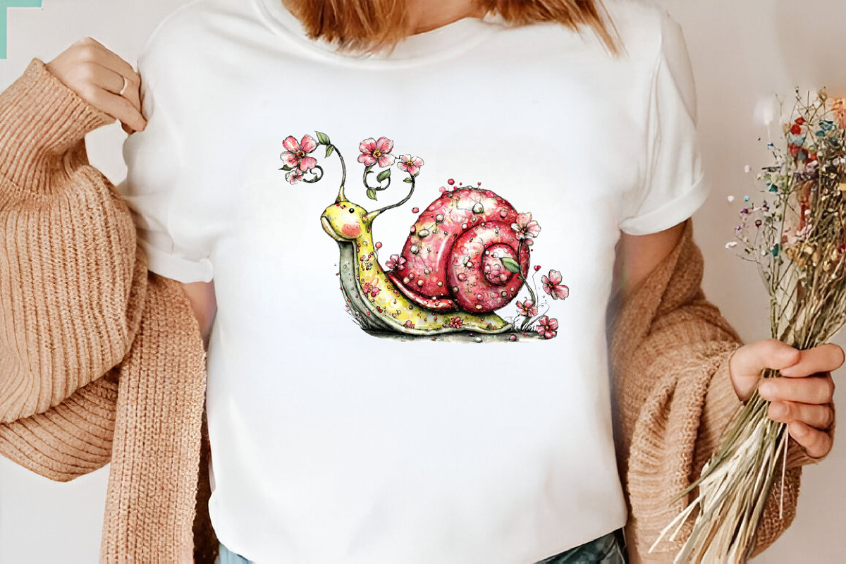 Whimsical Spring Snail Clipart Bundl, an Illustration by SVGArt (Photo 9 of 9)