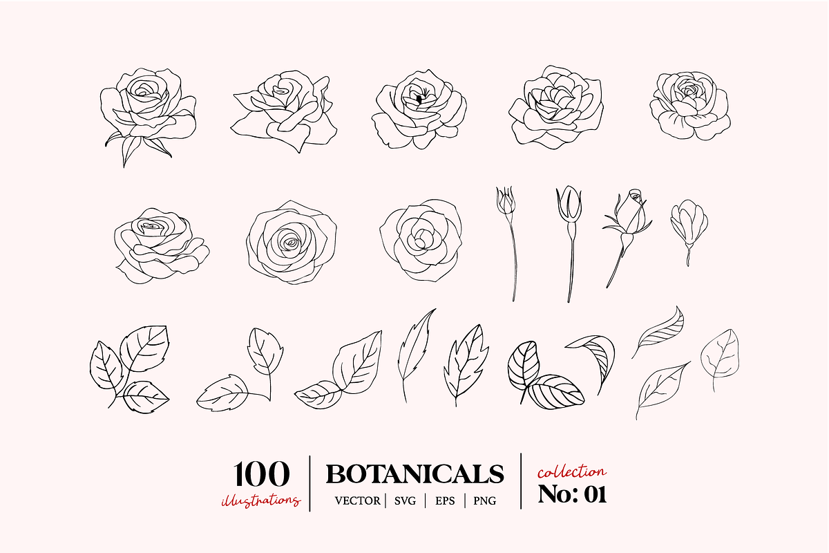 Botanical Line Art Logo Elements V1, a Texture Illustration by Kaya Fonts (Photo 9 of 19)
