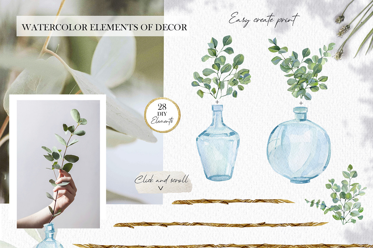 Watercolor EUCALYPTUS Greenery plant, a Decorative Illustration by AnnaTkachi (Photo 4 of 11)
