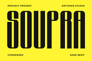 Soupra Condensed Sans, a Sans Serif Font by Artiveko (Thumbnail 1 of 7)