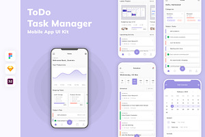 ToDo Task Manager Mobile App UI Kit