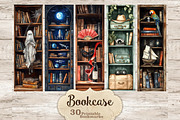 Bookcase Bookmarks, an Object Illustration by GlamArtZhanna (Thumbnail 1 of 9)