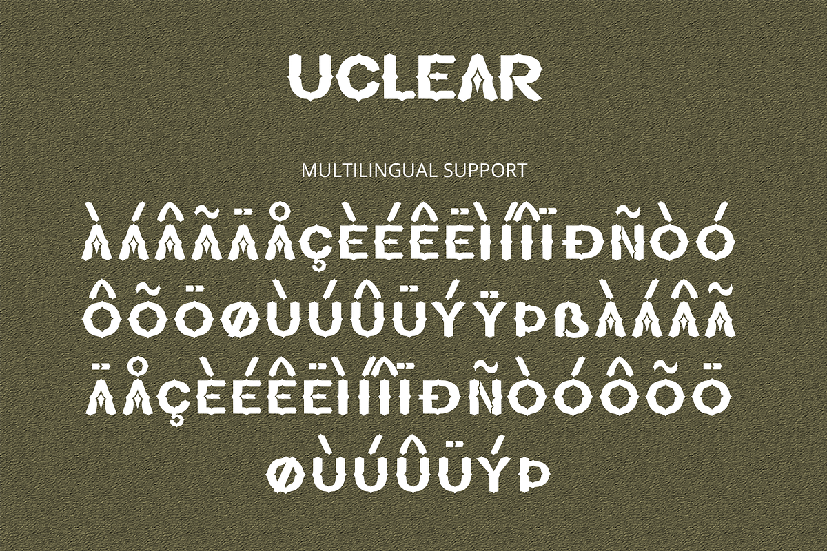 Uclear - Display Font, a Sans Serif Font by overlaytemplates (Photo 5 of 5)