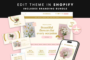 Florist Shopify Website Theme, a Shopify Template by Template Twist Shop