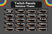 Rainbow Twitch Stream Package, a Templates & Theme by KatieLearns (Thumbnail 5 of 5)