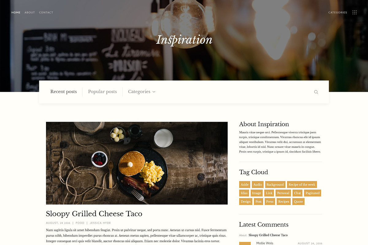 Inspiration — Lifestyle Blog PSD, a Templates & Theme by ScienteCraft (Photo 42 of 47)