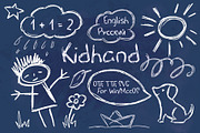 White Chalk Kid Scribbled Font, a Blackletter Font by RabbitAndPencil (Thumbnail 1 of 10)