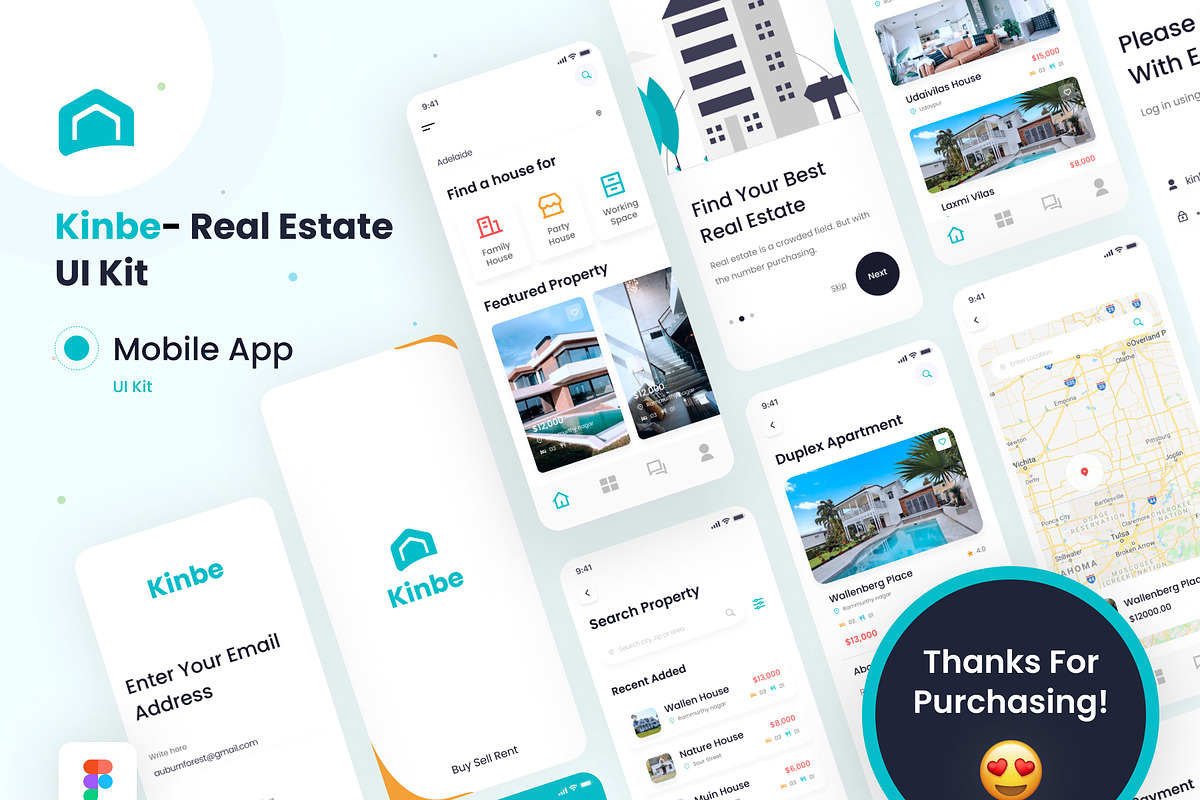 Multi-concept Real Estate UI Kit, an UI Kit Template by Sujun Baidyaa (Photo 8 of 10)