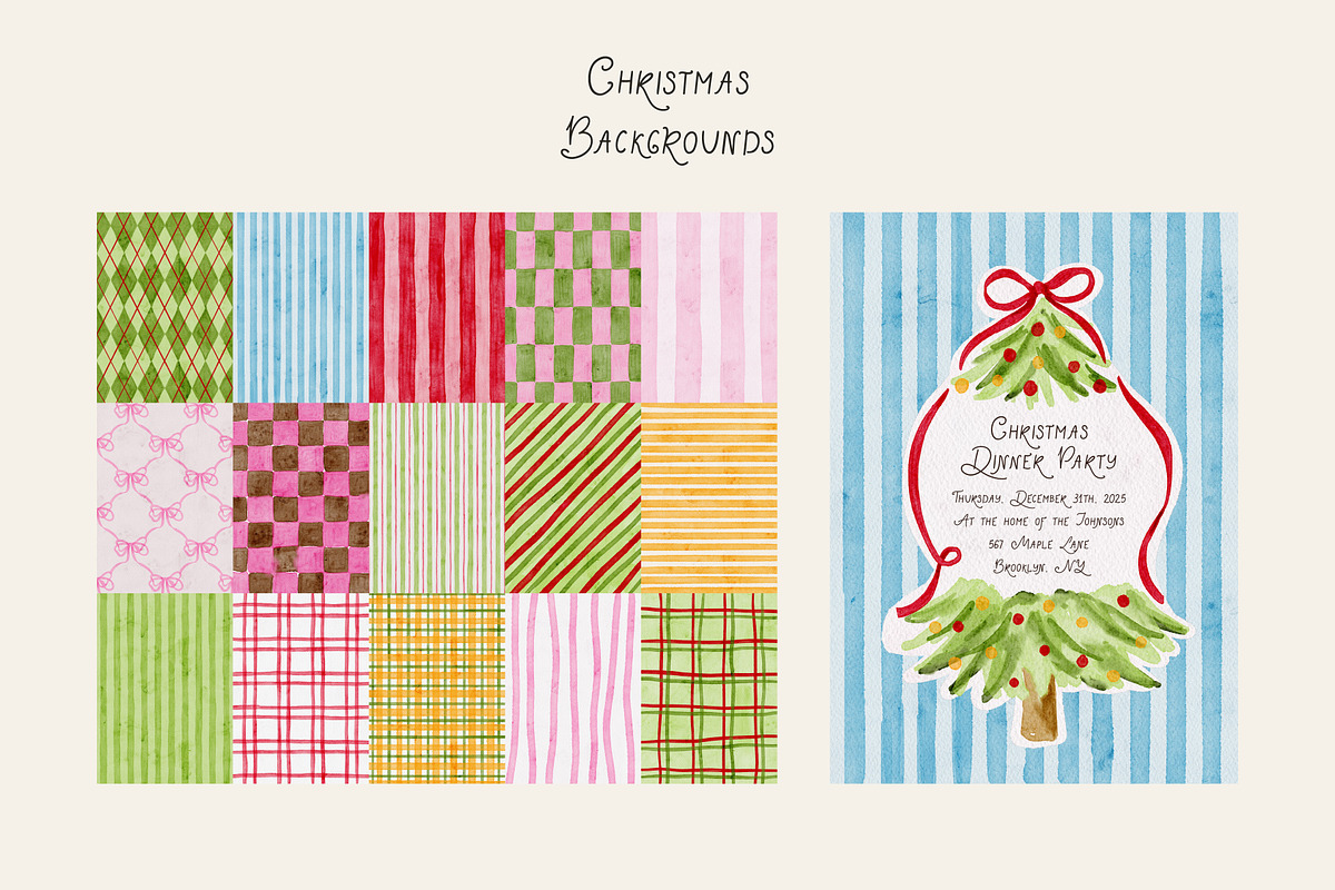 Watercolor Christmas Collection, an Object Graphic by AnnArt (Photo 4 of 9)