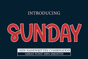 Sunday Script Handwritten, a Script Font by MaxArt Foundry
