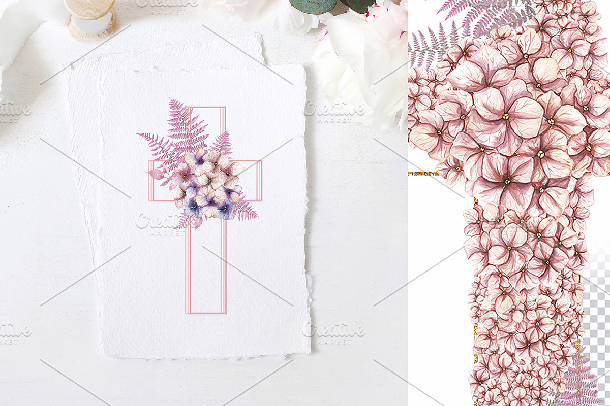 Watercolor Hydrangea Collection, a Decorative Illustration by MayaNavits (Photo 12 of 13)