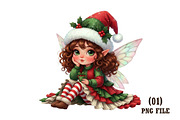 Whimsical Christmas Fairy PNG, an Illustration by DreamArtGraphic (Thumbnail 1 of 6)