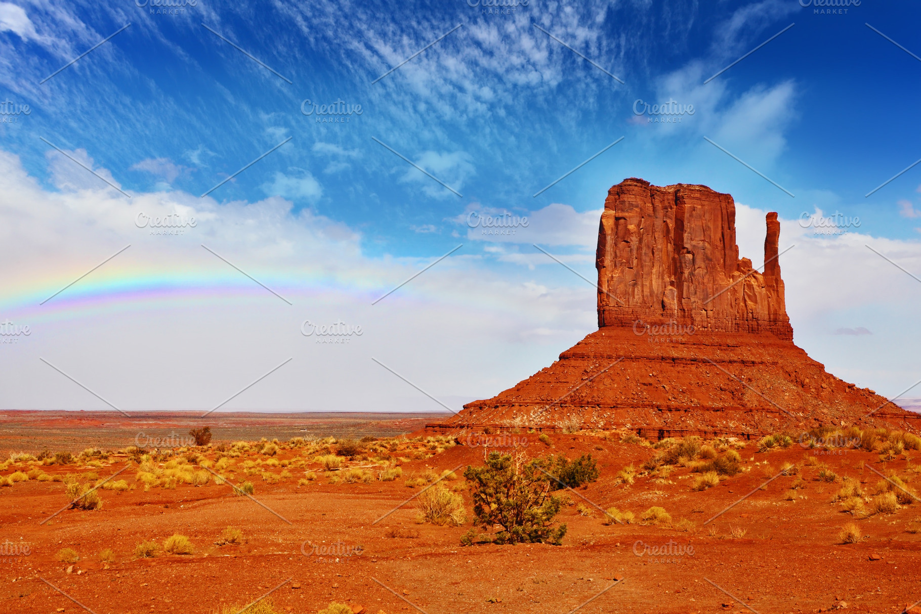 The rainbow in Monument Valley, a Nature Photo by kavram