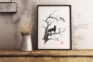 Dangerous conversations ink painting