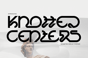 Knotted Centers - Geometric Font
