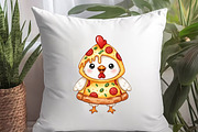 Funny Chicken Clipart Crazy Chicken, an Illustration by Watercolor design (Thumbnail 5 of 6)
