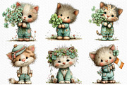 Whimsical St Patrick's Day Cat PNG, an Illustration by Craft Nest (Thumbnail 3 of 11)