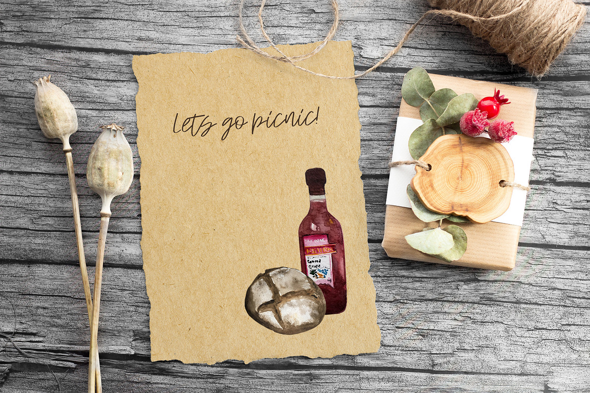 Menu Recipe Creator Watercolor Food, a Food Illustration by Bychovsky design (Photo 3 of 5)