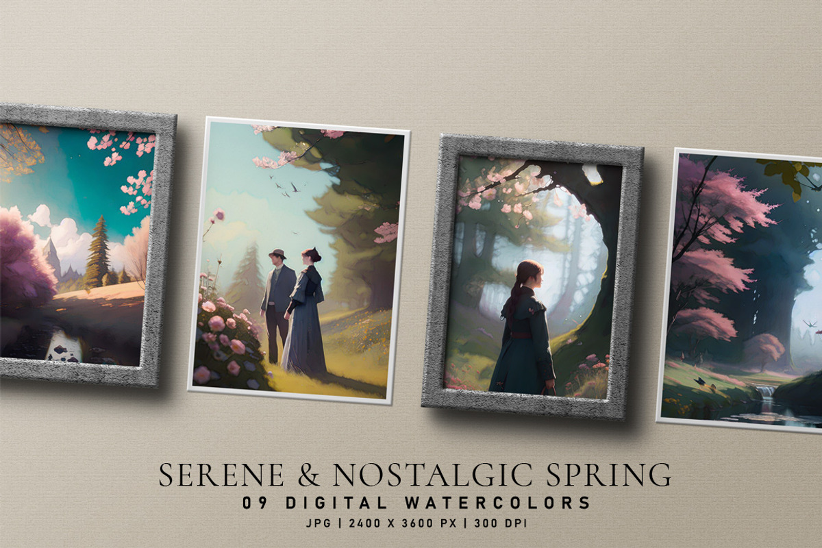 Serene and Nostalgic Spring, a Decorative Illustration by Digital Art Creations (Photo 6 of 6)