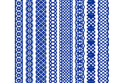 Royal Blue Lace Clipart Borders, an Illustration by Amanda Ilkov (Thumbnail 3 of 5)