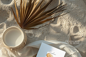 SUMMER BEACH Stationery Card Mockups