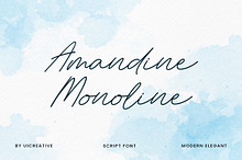 Amandine Monoline Handwritten Font