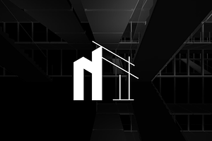 Geometric Letter N Architect Logo