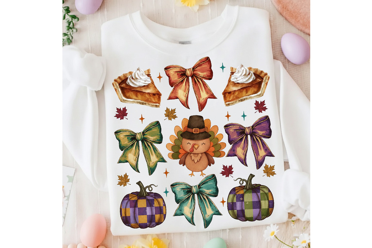 Retro Thanksgiving Png, Retro Fall, an Illustration by designcity5 (Photo 7 of 9)