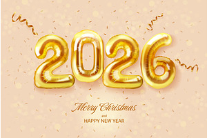 New year balloon numbers. 2026, an Object Illustration by Stock-Smart-Start