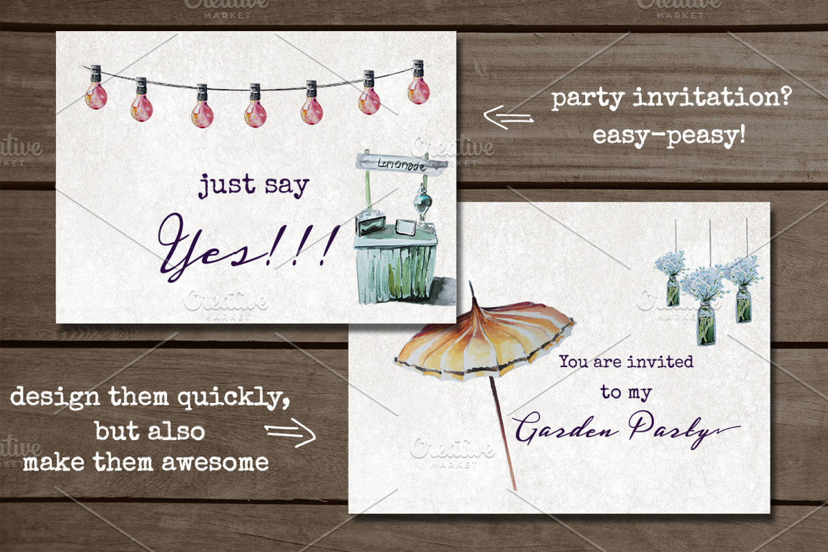 Garden Party - Watercolors, an Illustration by Friendly Label (Photo 3 of 5)