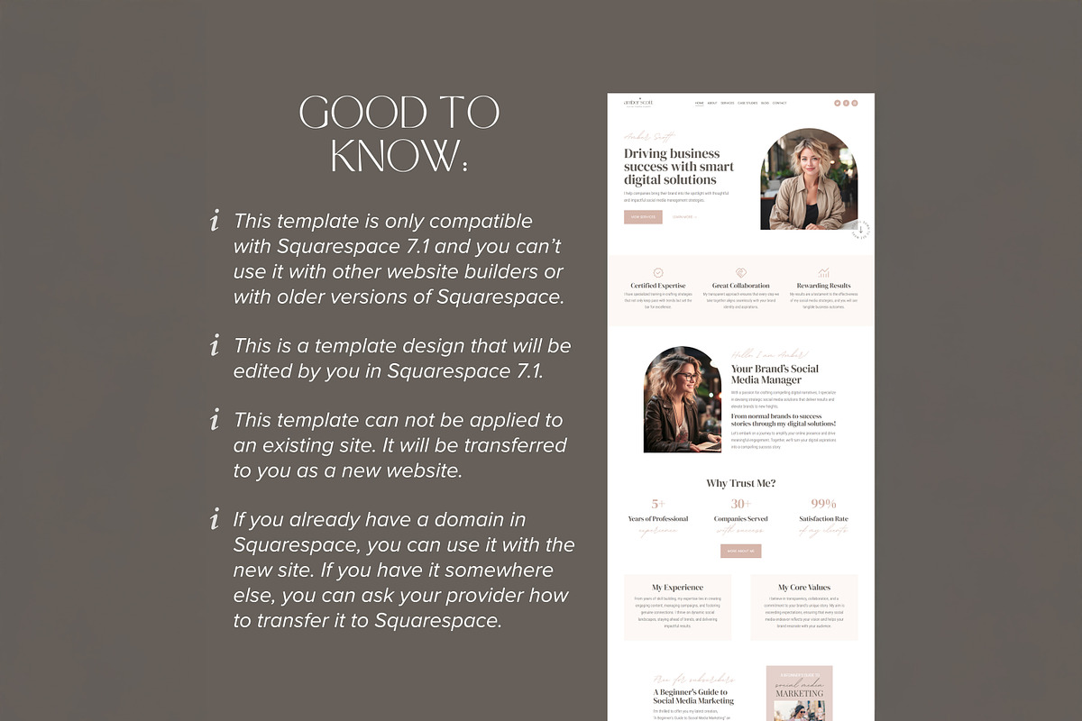 Squarespace Website Marketing, a Squarespace Template by vectorocean (Photo 11 of 11)