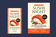Sushi Dinner Promotion Flyer, a Flyer Template by Gumico Studio. (Thumbnail 2 of 3)
