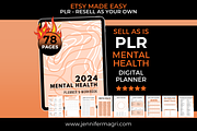 PLR Mental Health Digital Planner, a Templates & Theme by Jennifer Magri Templates (Thumbnail 1 of 9)