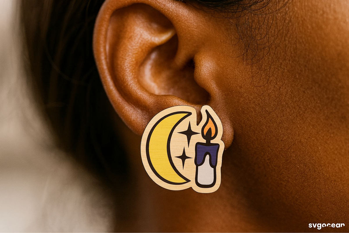 Halloween Stud Earrings Bundle, an Illustration by svgocean (Photo 7 of 8)