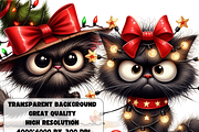 Grumpy black cat clipart, an Animal Illustration by AnetArtStore (Thumbnail 4 of 7)