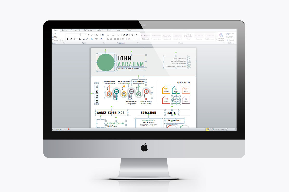 Info-graphic Resume/CV, a Resume Template by White Graphic (Photo 4 of 4)