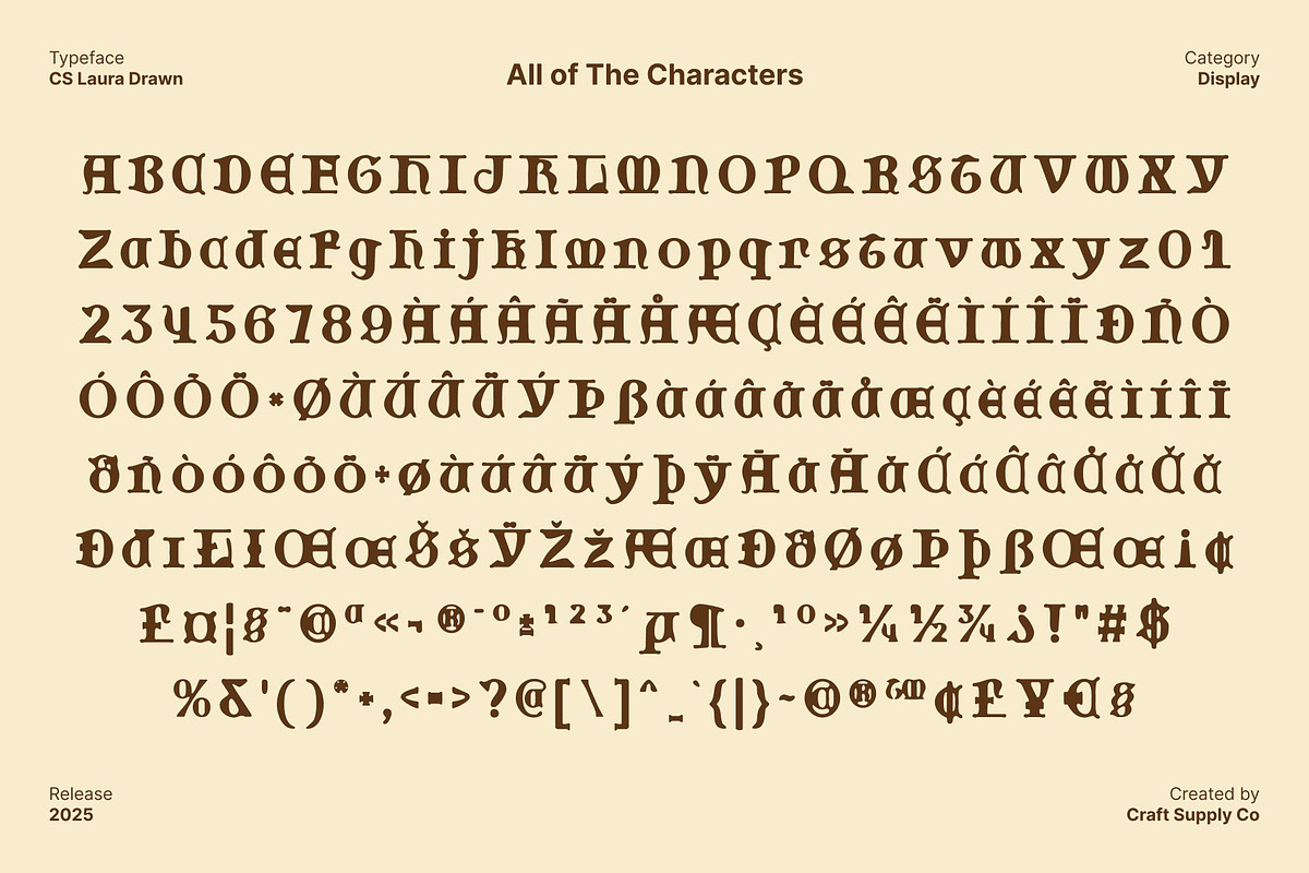 CS Laura Drawn, a Serif Font by Craft Supply Co. (Photo 8 of 8)