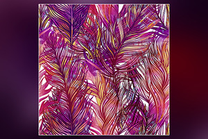 Feathers seamless pattern | JPEG