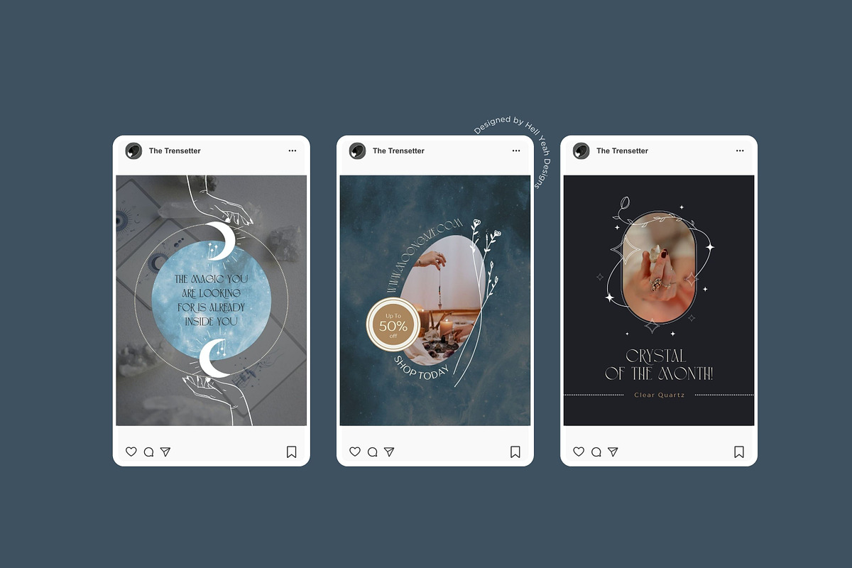 Midnight Sky Instagram Post Template, a Social Media Template by Hell Yeah Designs (Photo 9 of 10)