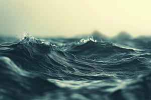 A close-up view of ocean waves, showcasing their texture and movement. The wate, a Photo by Textures & Backgrounds